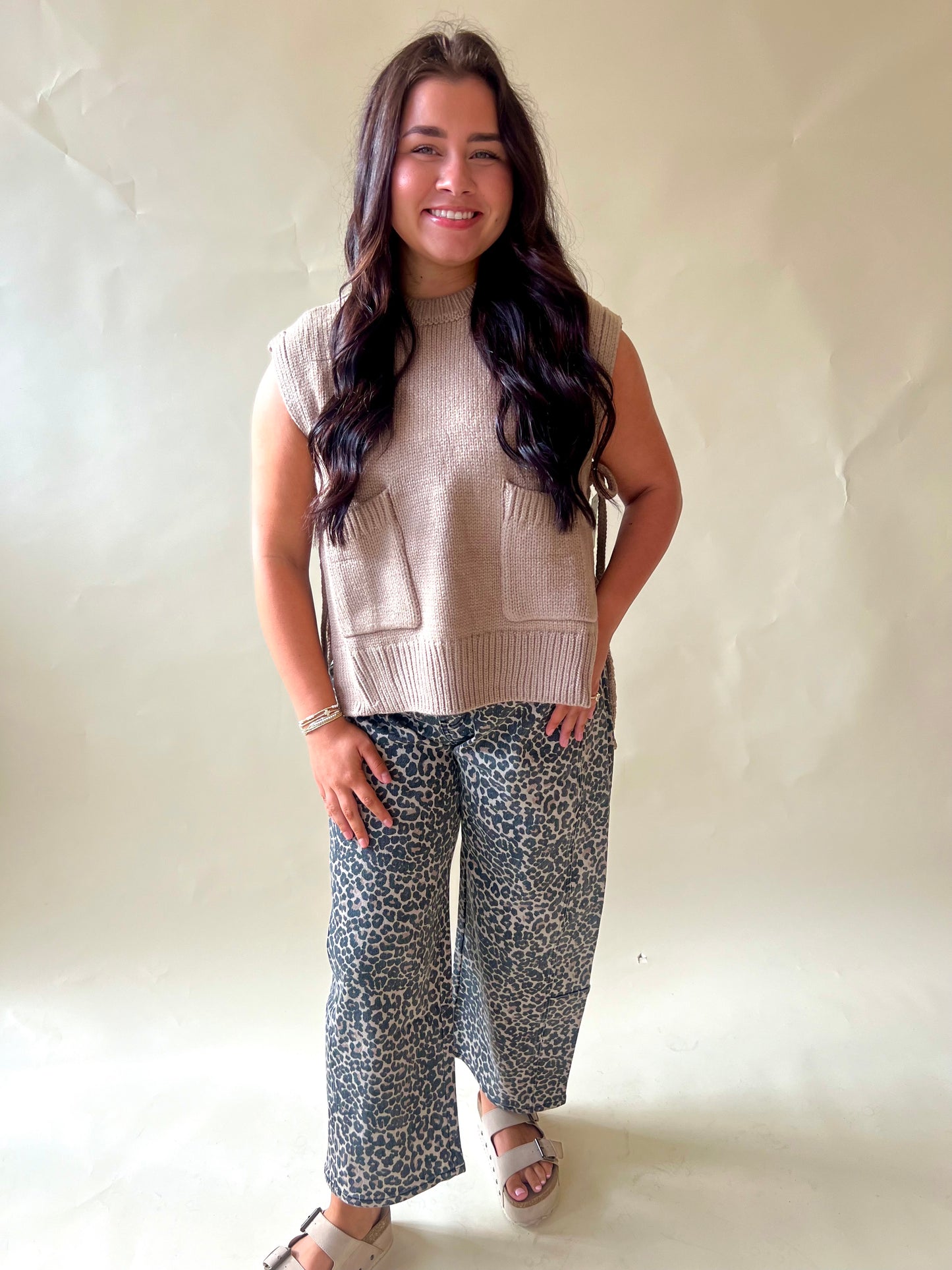 Leopard Barrel Pant