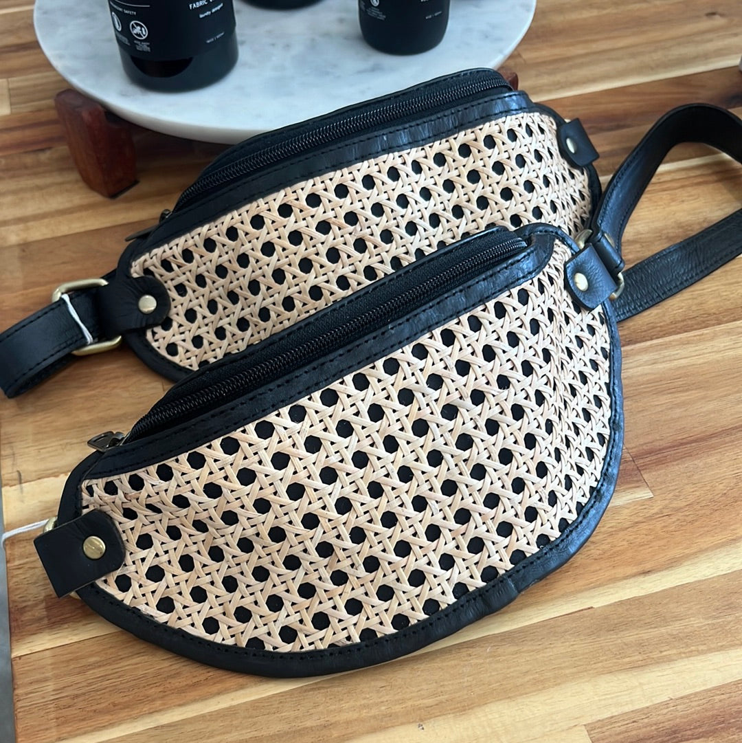 Raja Leather Woven Fanny