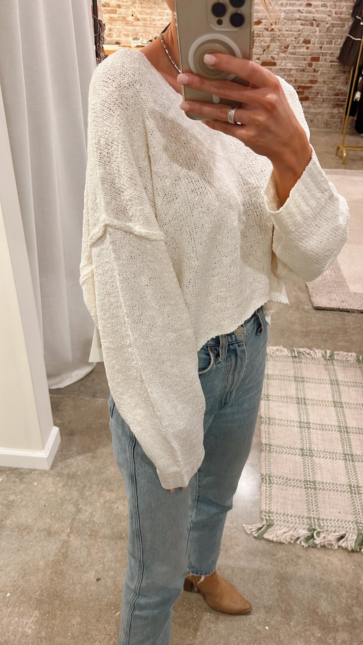 Knit Cream Long Sleeve