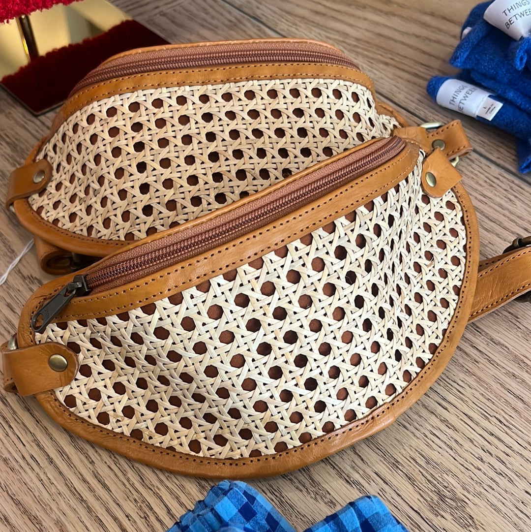 Raja Leather Woven Fanny