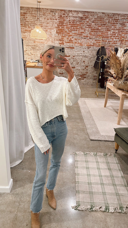 Knit Cream Long Sleeve