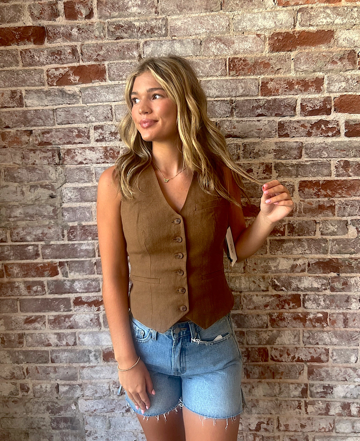 Keiko Dark Khaki Vest