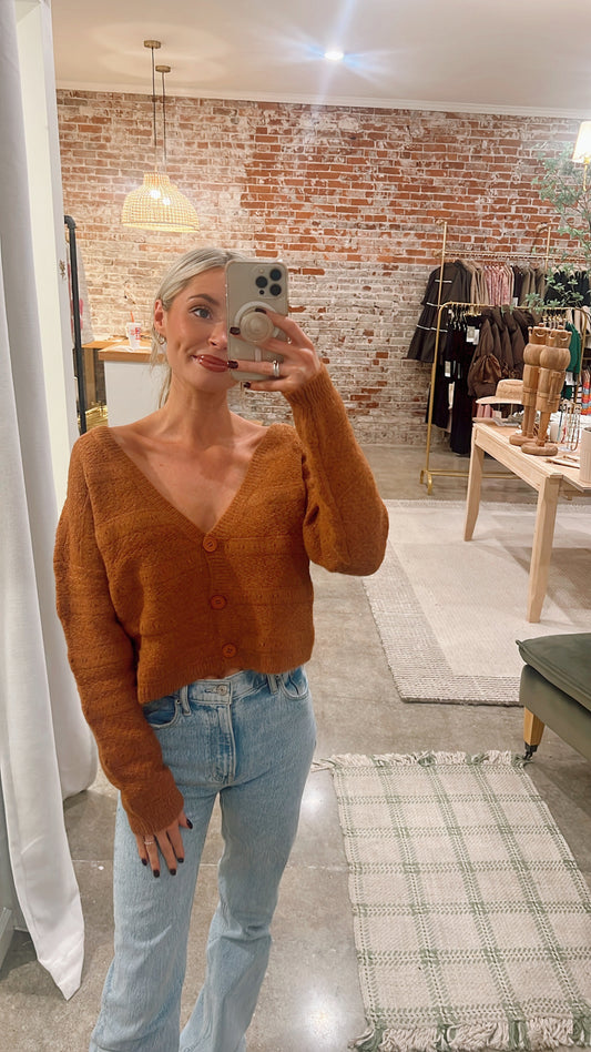 Clay V-Neck Sweater Cardigan (Ori. $62.99)