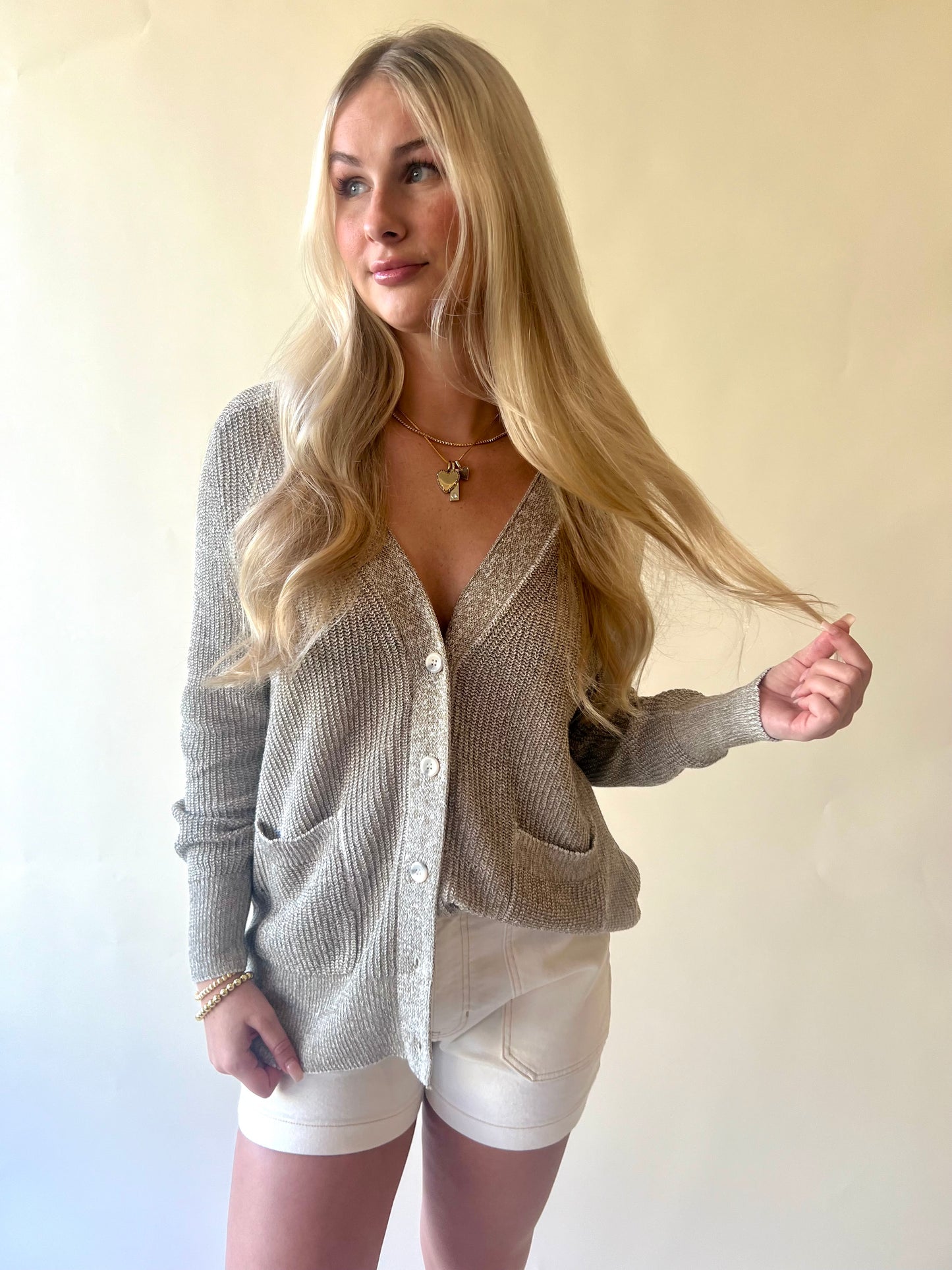 Dusty Olive Sweater Cardigan