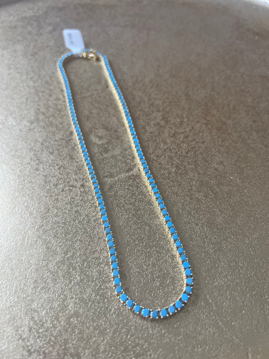 Turquoise Tennis Necklace