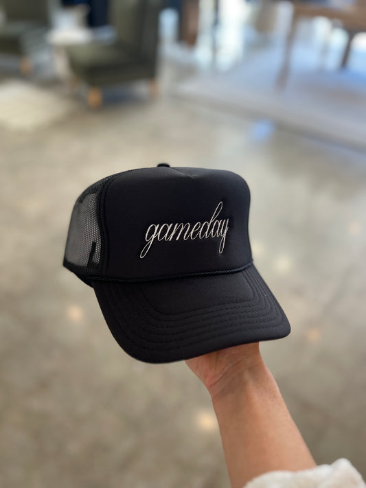 Game Day Black Trucker Hat (Ori. $34.99)