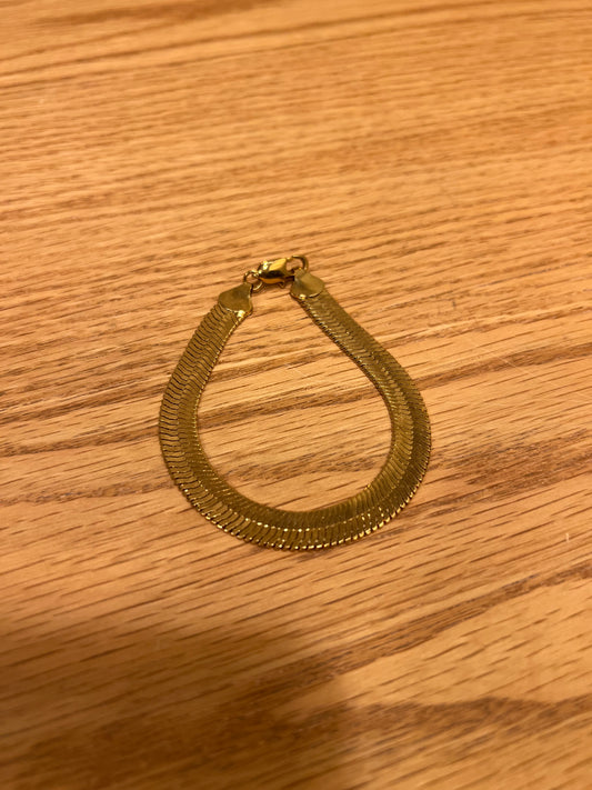 Gold Herringbone Bracelet