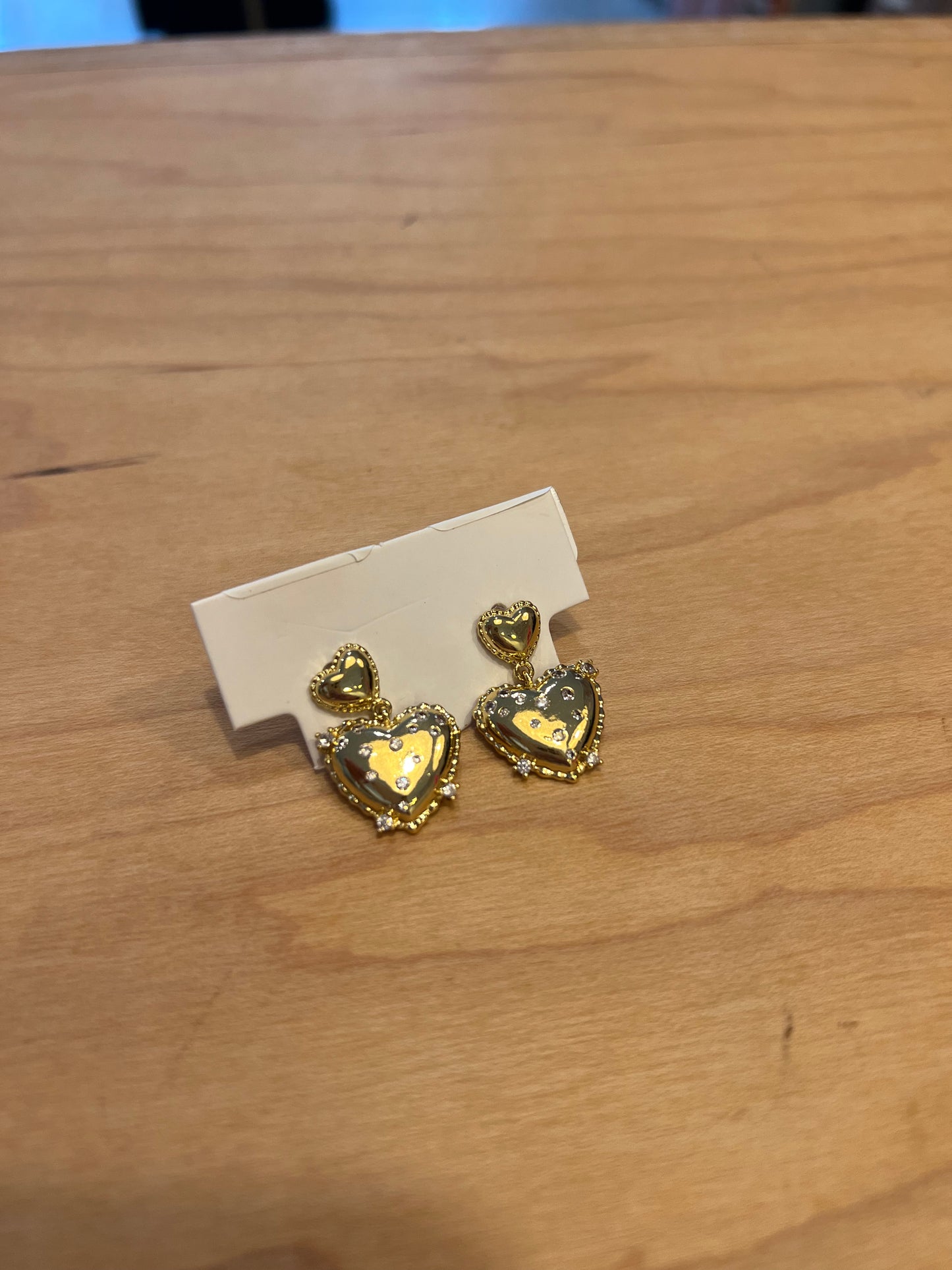 Dangly Diamond Heart Earring