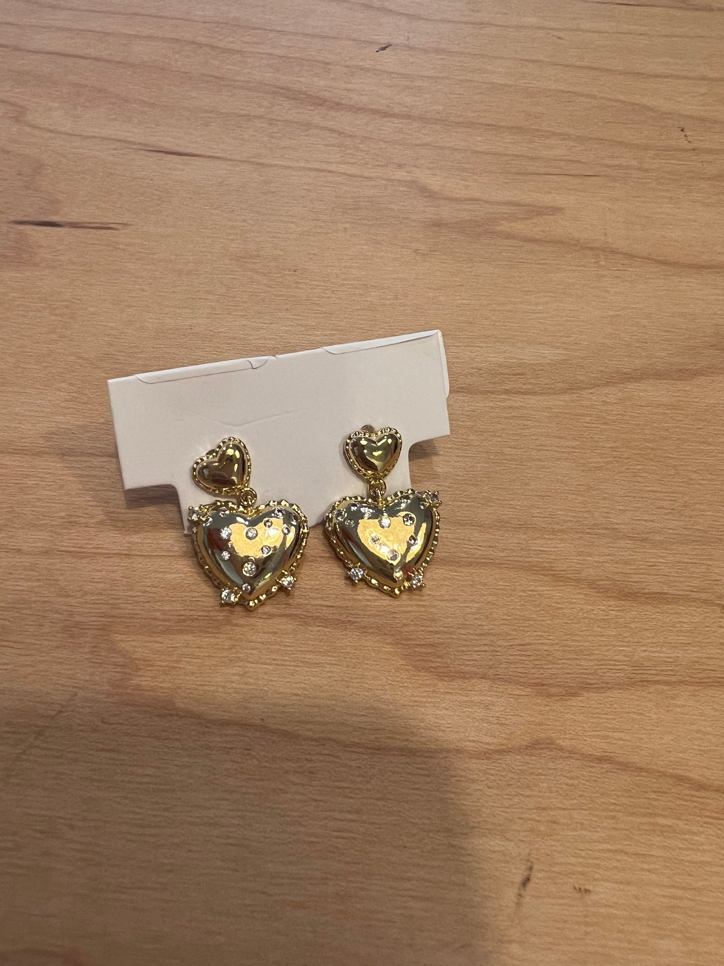 Dangly Diamond Heart Earring