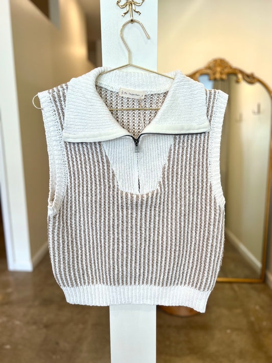 Striped Knit Vest