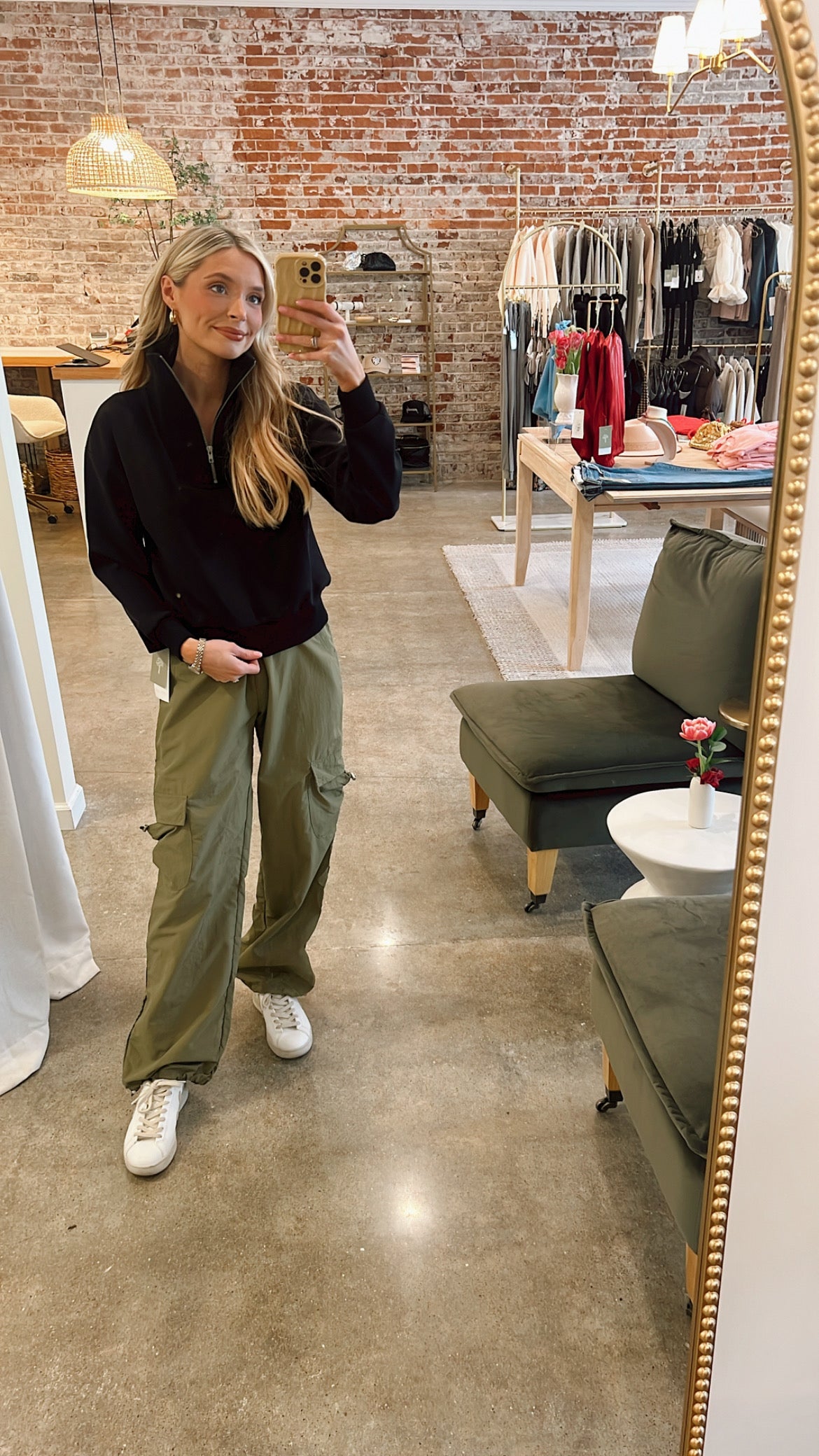 Olive Adjustable Cargo Pants