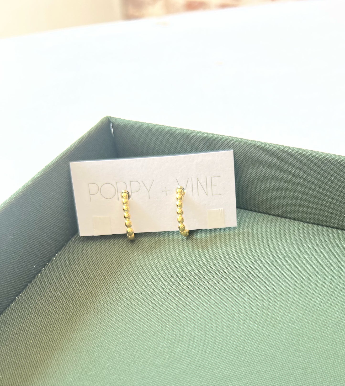 Gold Staple Earrings