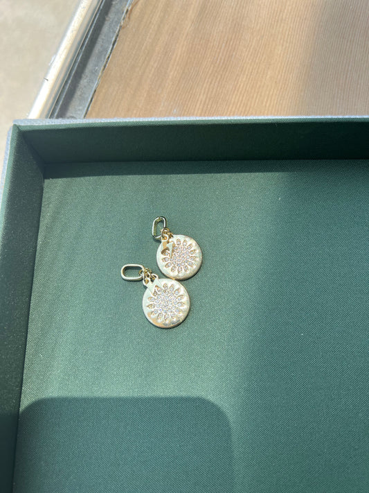 Gold Diamond Flower Charm