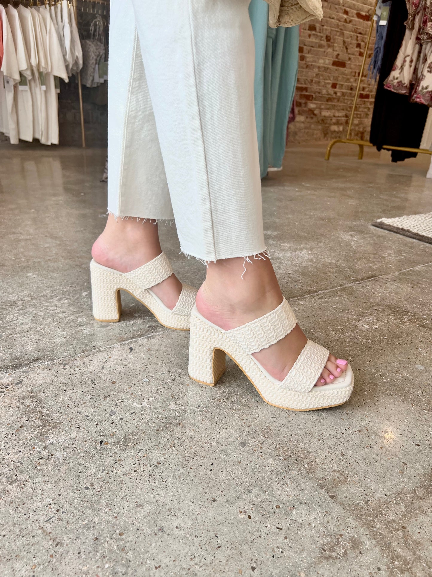 Gemma White Wedge Shoe (Originally. $47.00)