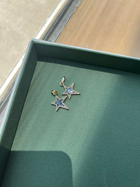 Navy + Gold Star Charm