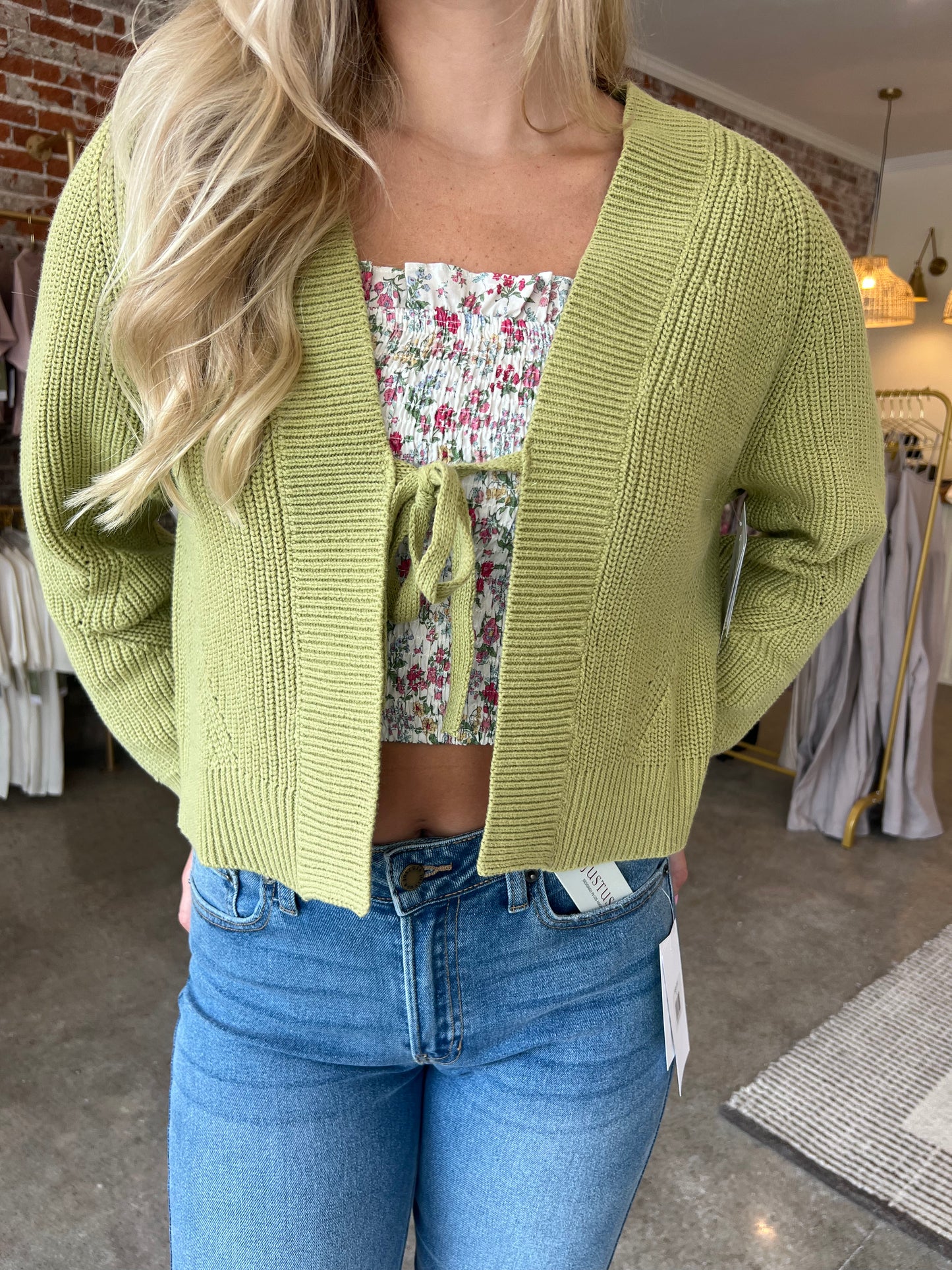 Andi’s Apple Green Cardigan