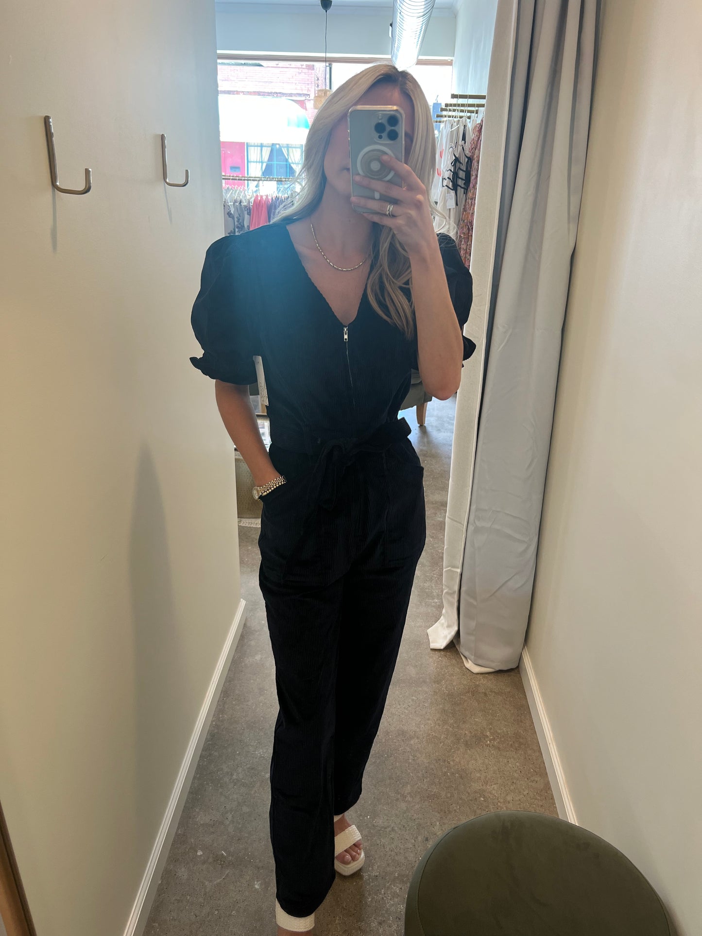 Colleen Denim Corset Jumpsuit