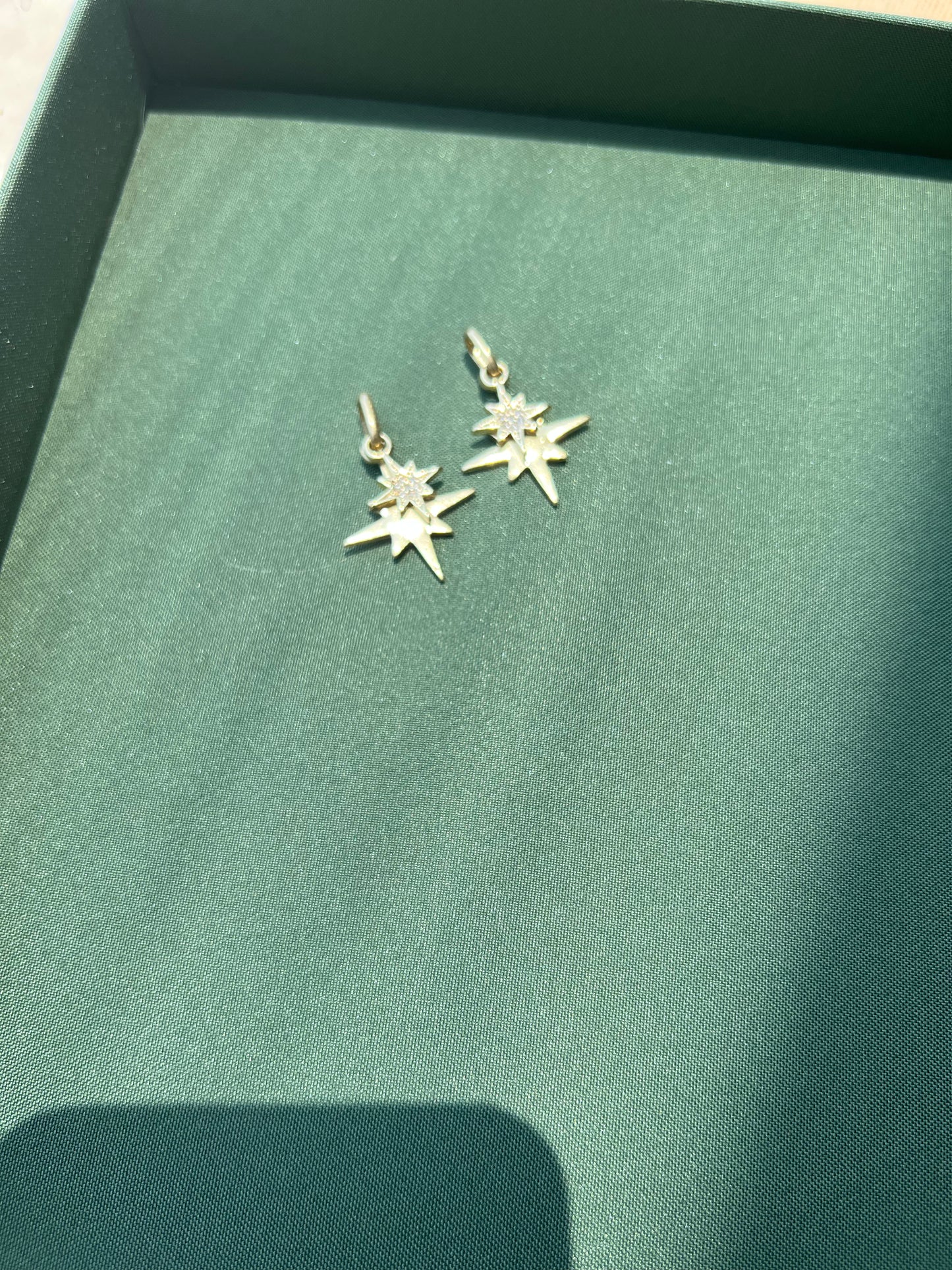 Double Star Gold Charm