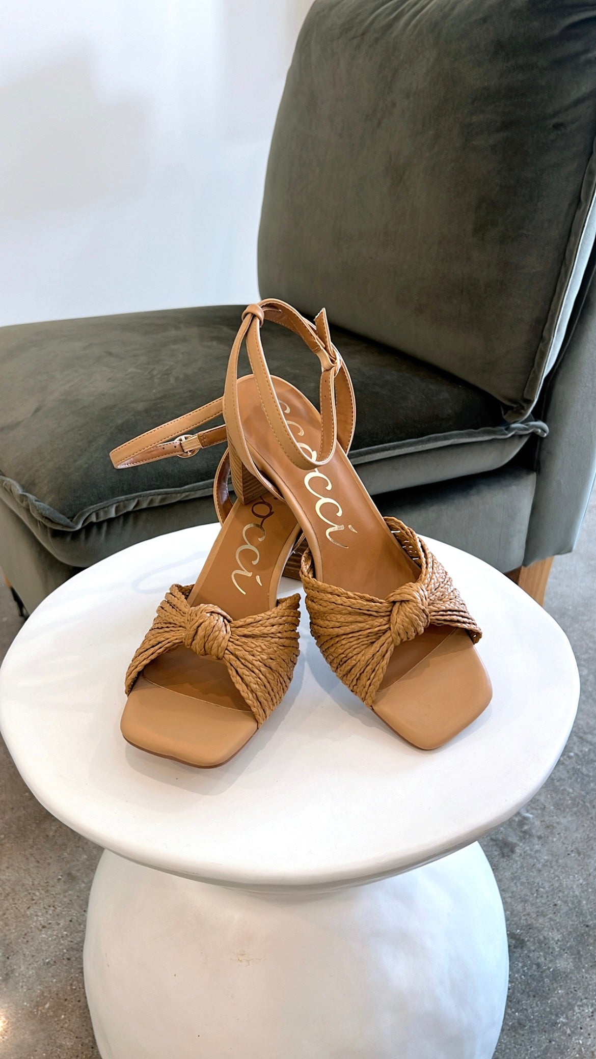 Joyce Camel Block Heel